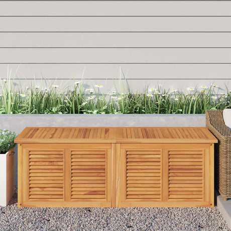 Vidaxl tuinbox met zak 150x50x55 cm massief teakhout