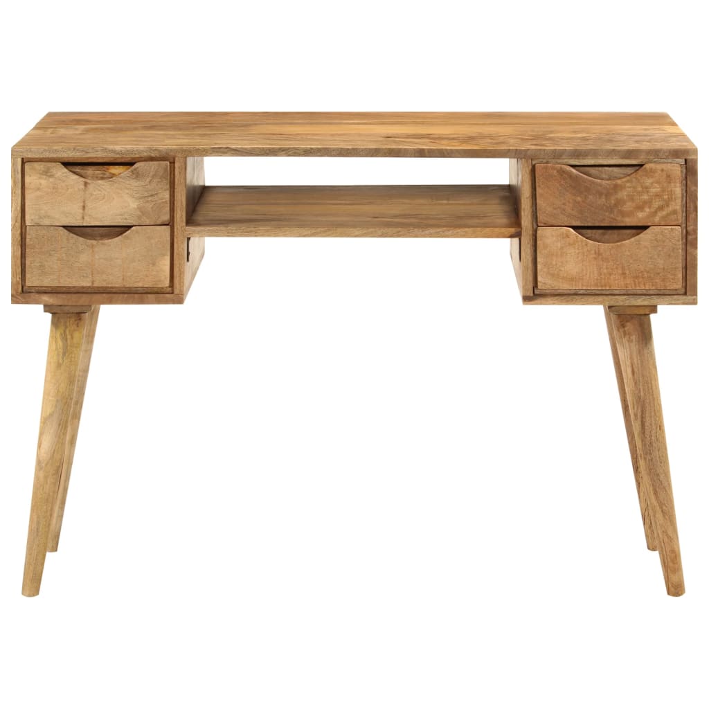Vidaxl bureau met lades 110x47x76 cm massief mangohout