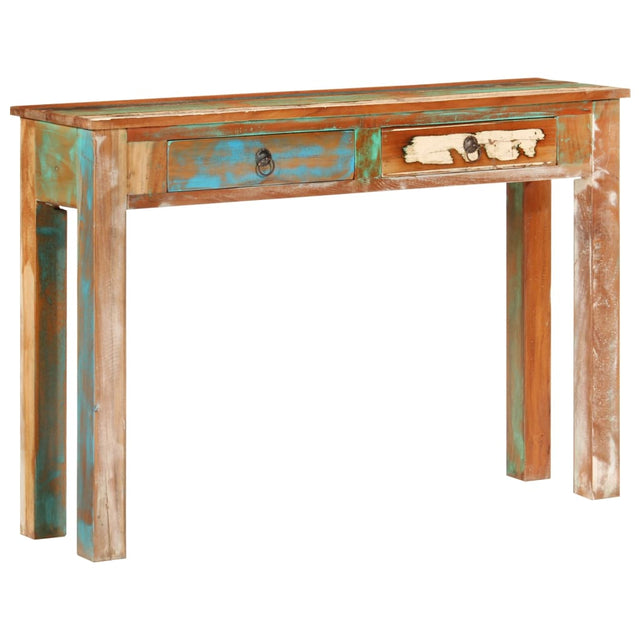 Vidaxl wandtafel 110x30x75 cm massief gerecycled hout