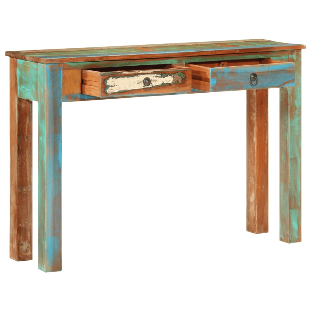 Vidaxl wandtafel 110x30x75 cm massief gerecycled hout