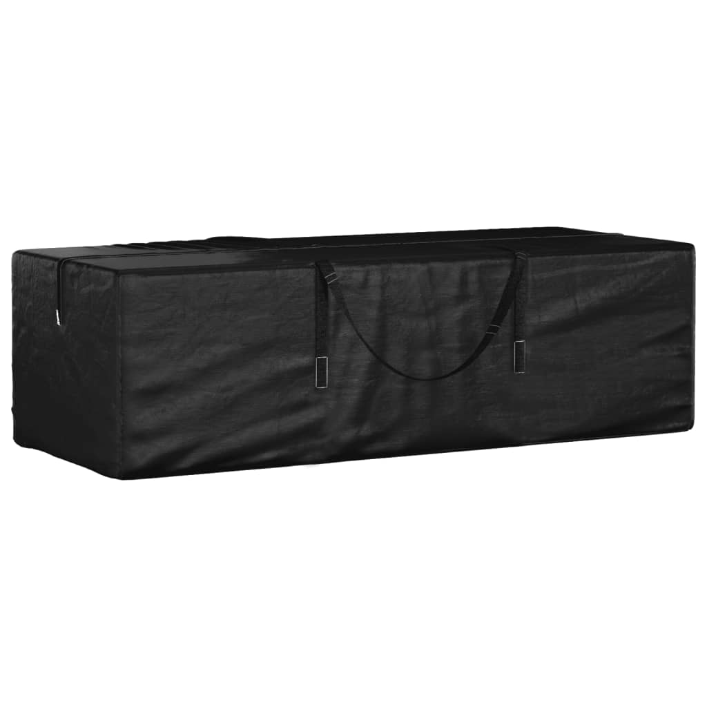 Vidaxl opbergtas voor tuinkussens 135x40x55 cm polyetheen zwart