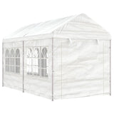 Vidaxl Arbor med tak 4.46x2.28x2.69 M polyeten vit