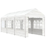 Vidaxl arbor with roof 6.69x2.28x2.69 m polyethylene white