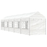 Vidaxl Arbor con techo 11.15x2.28x2.69 M Polyetileno blanco