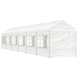 Vidaxl arbor with roof 13.38x2.28x2.69 m polyethylene white