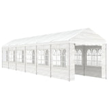 Vidaxl arbor with roof 13.38x2.28x2.69 m polyethylene white