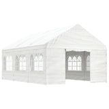 Vidaxl arbor mam Dicher 6.69x4.08x3.2 m Polyethylyle Wäiss