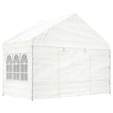 Vidaxl Arbor med tak 6.69x4.08x3.22 m polyetylenhvit