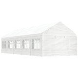 Vidaxl Arbor med tak 11.15x4.08x3.22 M Polyeten vit