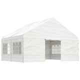 Vidaxl Arbor se střechou 4,46x5,88x3,75 m polyethylen bílý