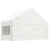 Vidaxl Arbor med tak 4.46x5.88x3.75 M Polyeten vit