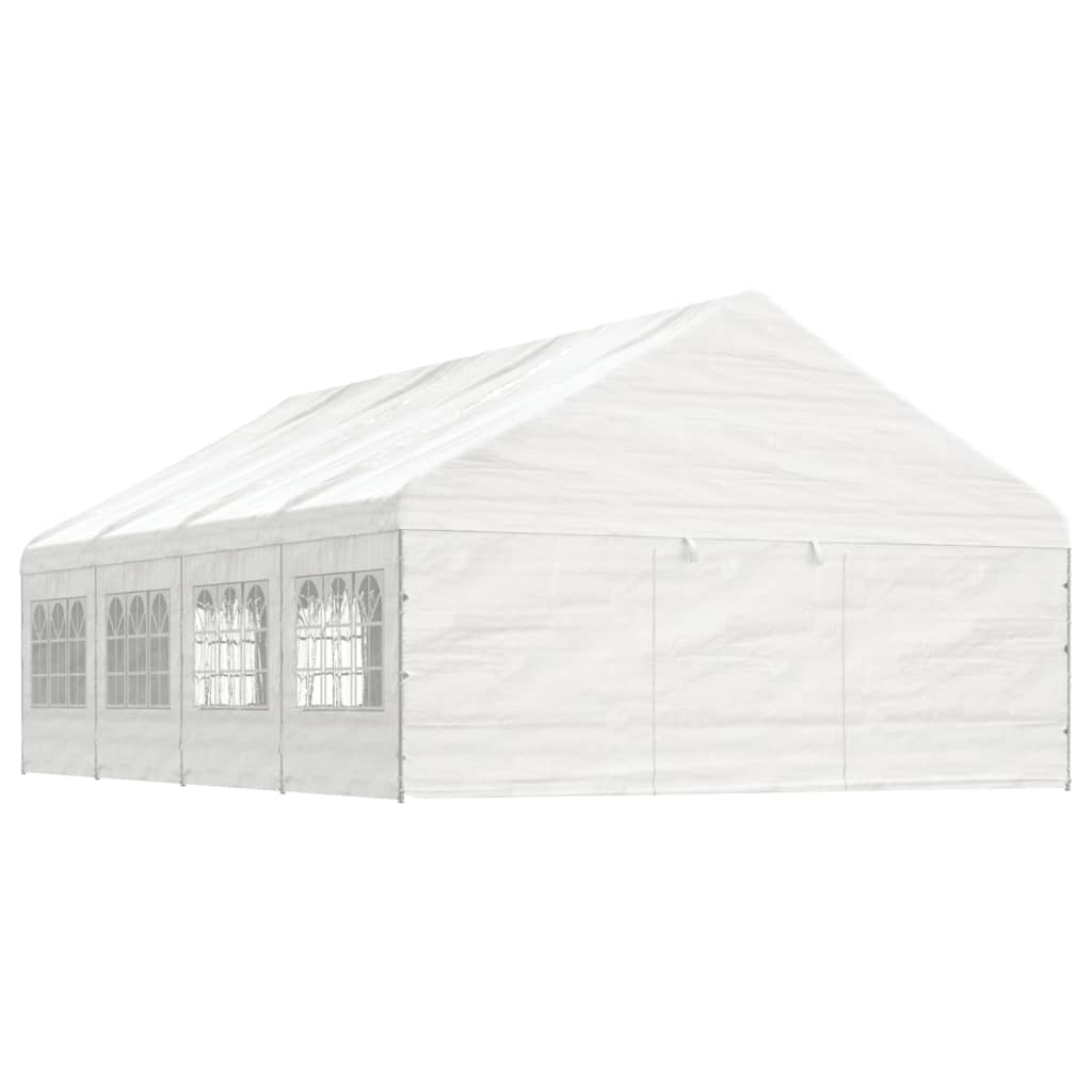 Vidaxl Arbor con tetto 8.92x5.88x3.75 m polietilene bianco