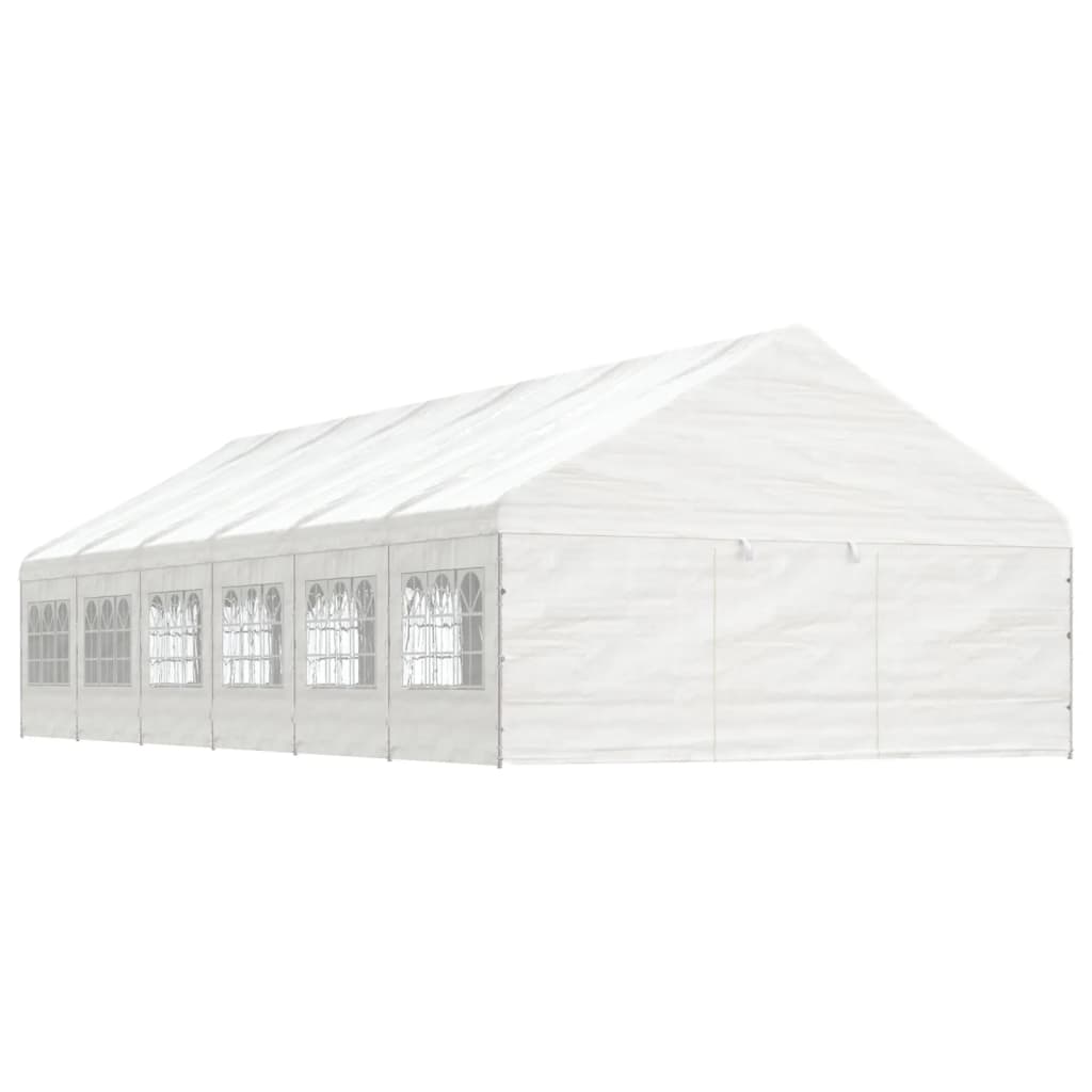 Vidaxl Arbor med tag 13.38x5.88x3.75 m polyethylenhvide