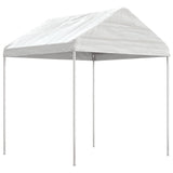 Vidaxl arbor with roof 6.69x2.28x2.69 m polyethylene white