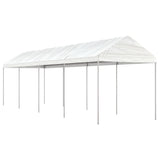 Vidaxl arbor with roof 8.92x2.28x2.69 m polyethylene white