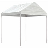 Arbor vidaxl avec toit 11.15x2.28x2.69 m blanc en polyéthylène