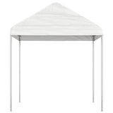 Arbor vidaxl avec toit 11.15x2.28x2.69 m blanc en polyéthylène