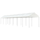 VidaXL Prieel met dak 15,61x2,28x2,69 m polyetheen wit