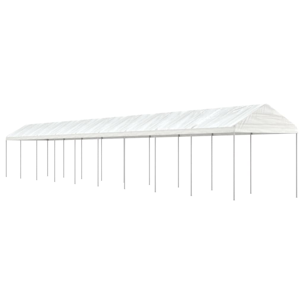 Vidaxl Arbor con tetto 20.07x2.28x2.69 m polietilene bianco