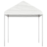 Vidaxl arbor with roof 20.07x2.28x2.69 m polyethylene white