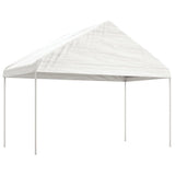 Vidaxl arbor with roof 6.69x4.08x3.22 m polyethylene white