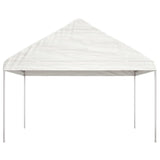 Arbor Vidaxl avec toit 6.69x4.08x3,22 m Blanc en polyéthylène