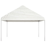 Vidaxl arbor with roof 8.92x4.08x3.22 m polyethylene white