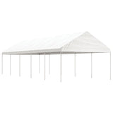 Vidaxl arbor med tak 11.15x4.08x3.22 m polyetylenhvit