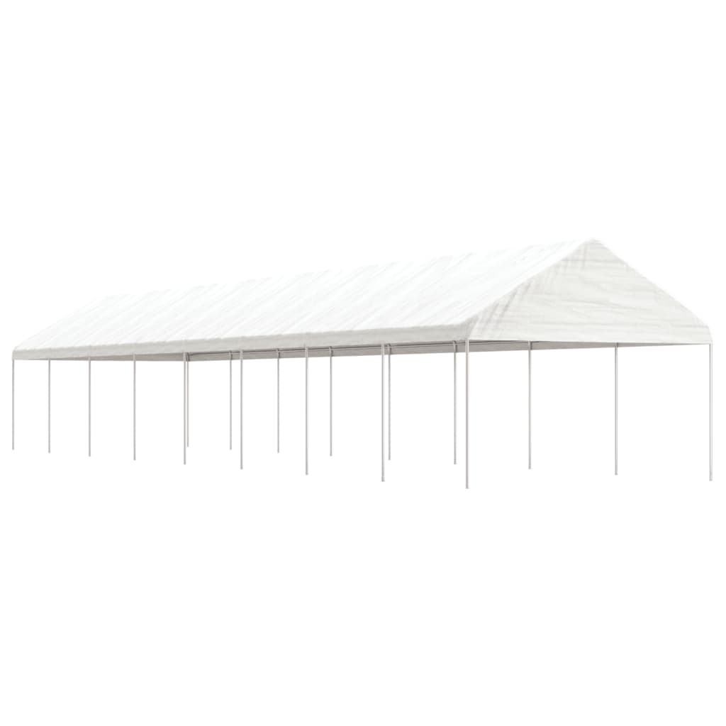 Vidaxl Arbor con techo de 17.84x4.08x3.22 M polietileno blanco