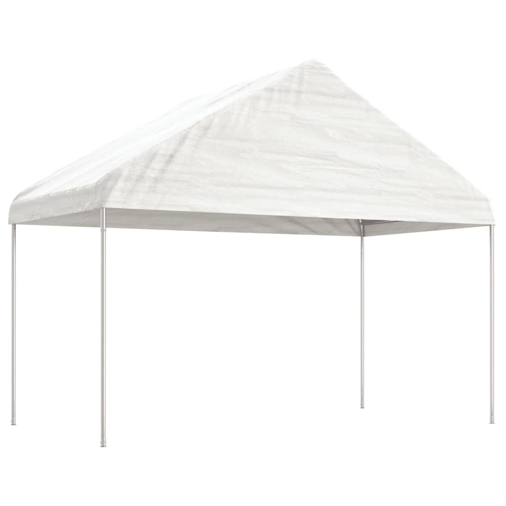 Vidaxl Arbor con techo de 17.84x4.08x3.22 M polietileno blanco