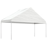 Vidaxl arbor with roof 4.46x5.88x3.75 m polyethylene white