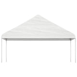 Arbor vidaxl avec toit 6.69x5.88x3,75 m Blanc en polyéthylène