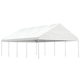 Vidaxl arbor with roof 8.92x5.88x3.75 m polyethylene white