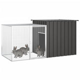 Vidaxl Rabbit hutch 200x91x100 cm galvanized steel anthracite -colored