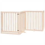 Vidaxl hondenhek inklapbaar met deur 8 panelen 640 cm populierenhout