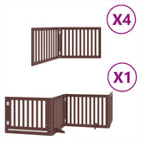 Vidaxl hondenhek inklapbaar 12 panelen 960 cm populierenhout bruin