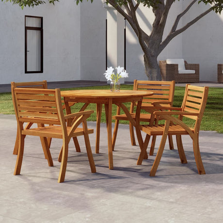 Vidaxl tuintafel ø 110 cm massief acaciahout