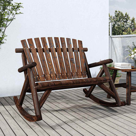 Vidaxl schommelbank 2-zits 123x96x102 cm massief vurenhout