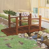 Vidaxl Garden Bridge mit Handläufen 150x67x56 cm Solid Pinewood