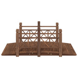 Vidaxl tuinbrug met leuningen 150x67x56 cm massief vurenhout