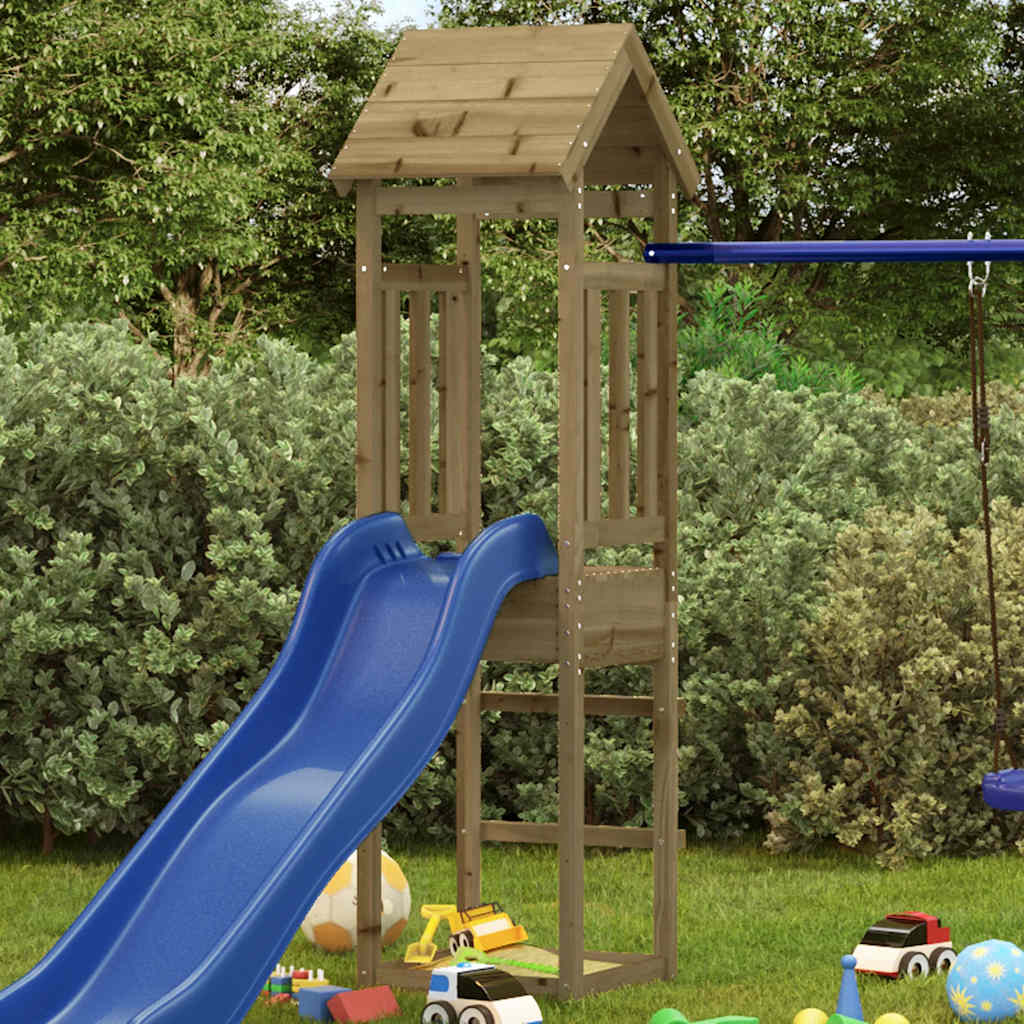 Vidaxl Play Tower 52.5x46.5x206.5 cm Pine impregnado