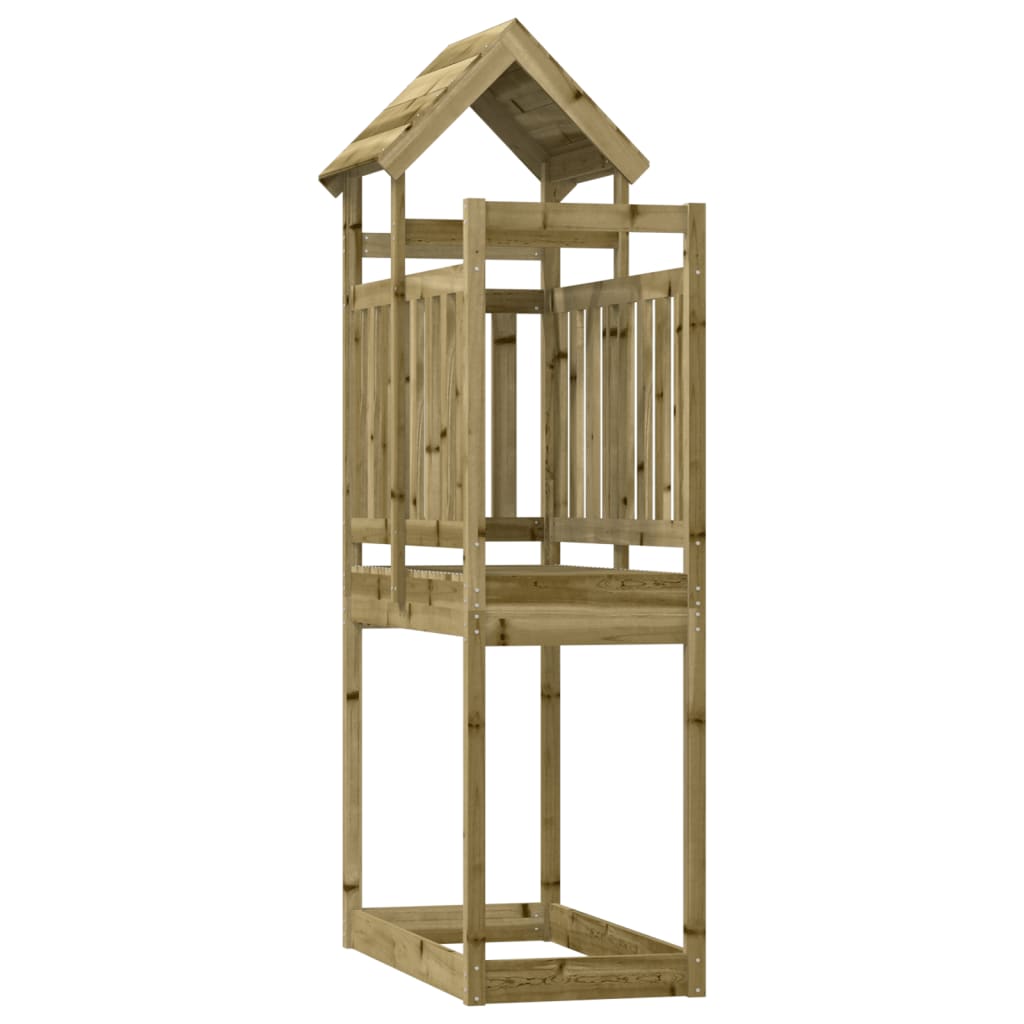 Vidaxl Play Tower 52.5x110.5x214 cm Pine impregnato