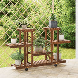 Norme de la plante Vidaxl avec roues 110x25x78 cm Vurenhout solide