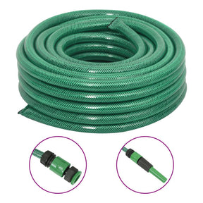 Vidaxl tuinslang met koppelingsset 0,75'' 10 m pvc groen
