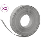 Vidaxl Garden Bordes 2 PCS 10 m 10 cm de polietileno gris