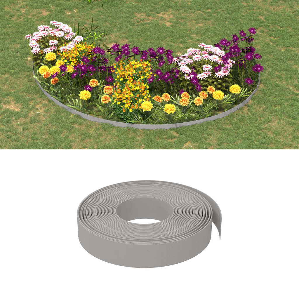 Vidaxl Garden Assemblées 5 ST 10 M 10 cm Gray en polyéthylène