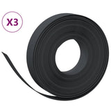 Vidaxl Garden Edges 3 st 10 m 10 cm polyeten svart