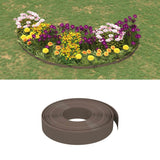 Vidaxl Garden Bordes 2 PCS 10 m 10 cm de polietileno marrón