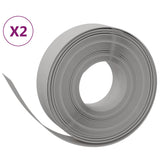 VIDAXL GARDEN BEDGES 2 PCS 10 M 15 cm polietilene grigio