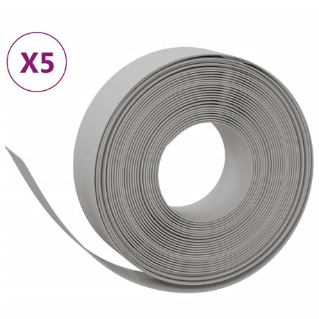 Vidaxl tuinranden 5 st 10 m 15 cm polyetheen grijs